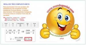 REGLA DE TRES COMPUESTA MIXTA