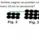 cuántas bolitas negras se pueden contar en la figura númeroi 10 en la secuencia.
