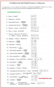 fórmulas físicas 1