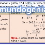 pedro cobró su sueldo semanal.....