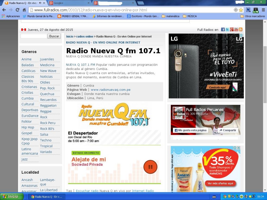 RADIO Q FM 107.1 PERÚ Mundo Genial de la Matemática